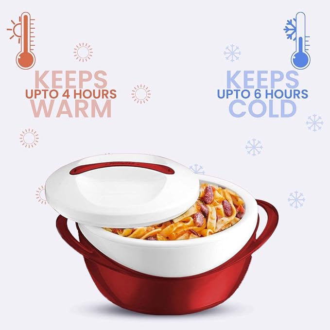 Pinnacle Panache Inner Stainless Steel Casserole Set of 3 | 600 ml, 1200 ml, 2500 ml | Hot Box | Roti Box | Ideal as Serving Bowl | Teal (Red) Pinnacle Panache Inner Stainless Steel Casserole Set of 3 | 600 ml, 1200 ml, 2500 ml | Hot Box | Roti Box | Ideal as Serving Bowl | Teal (Red)